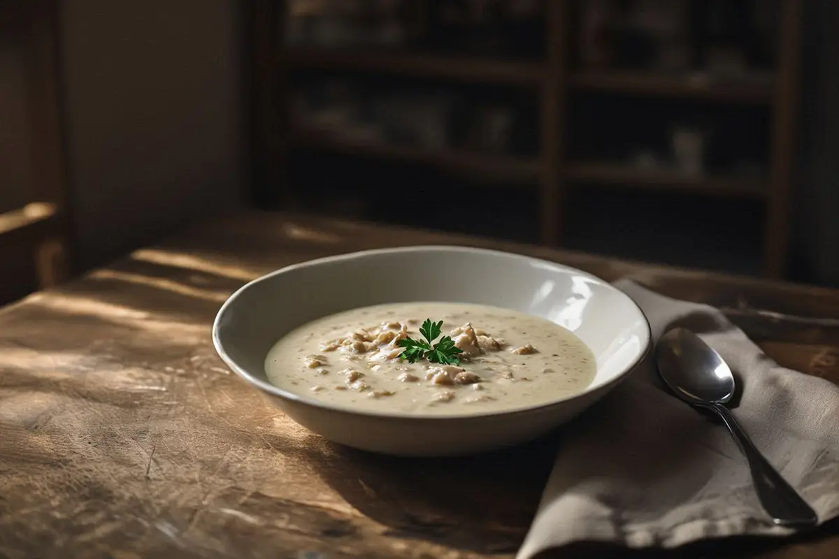 Chicken white meat pure served in a deep plate with sauce